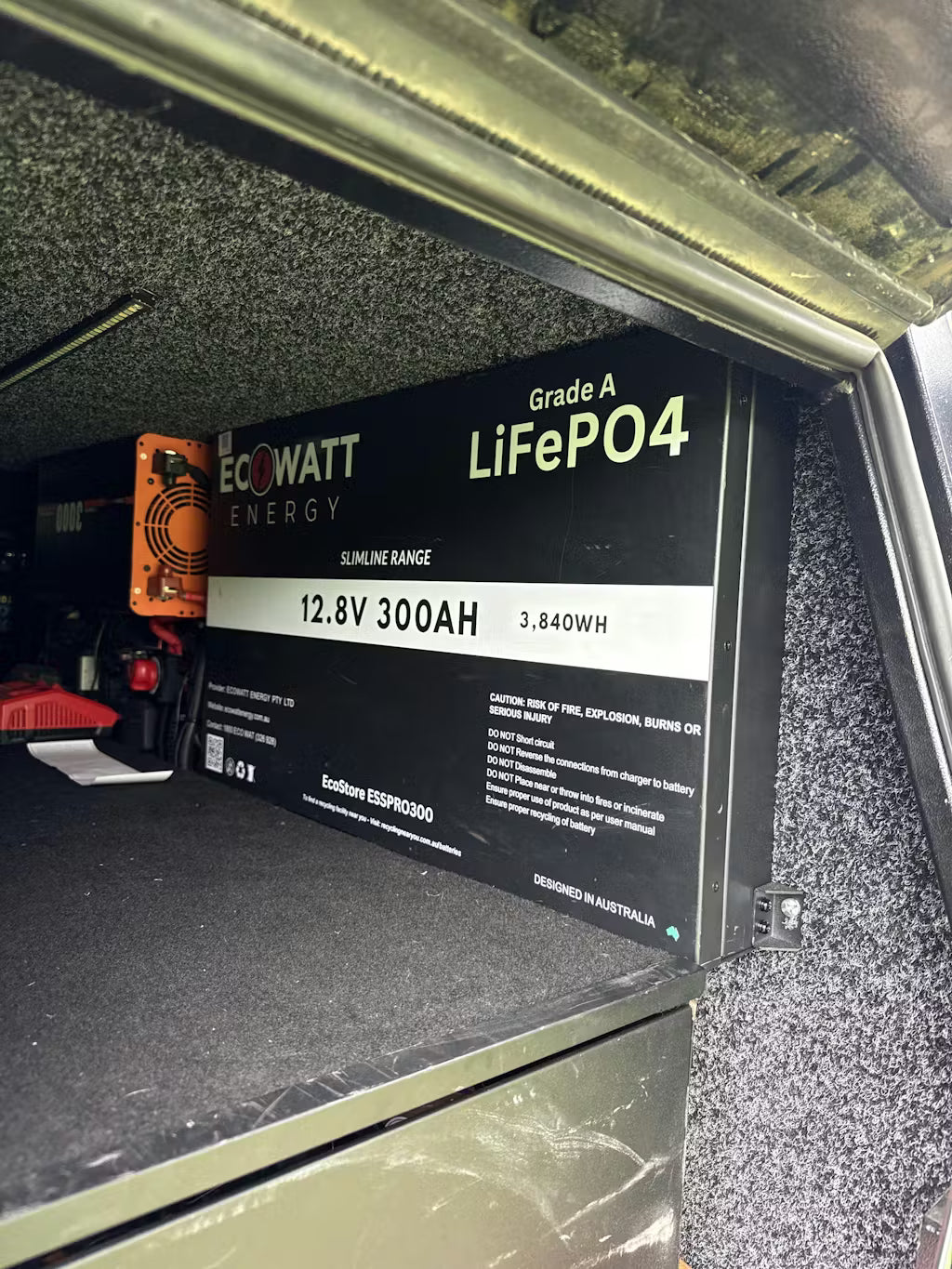 EcoStore Slimline PRO 300Ah 12V LiFePO4 Battery - (EVE Cells & JBD Bluetooth BMS)