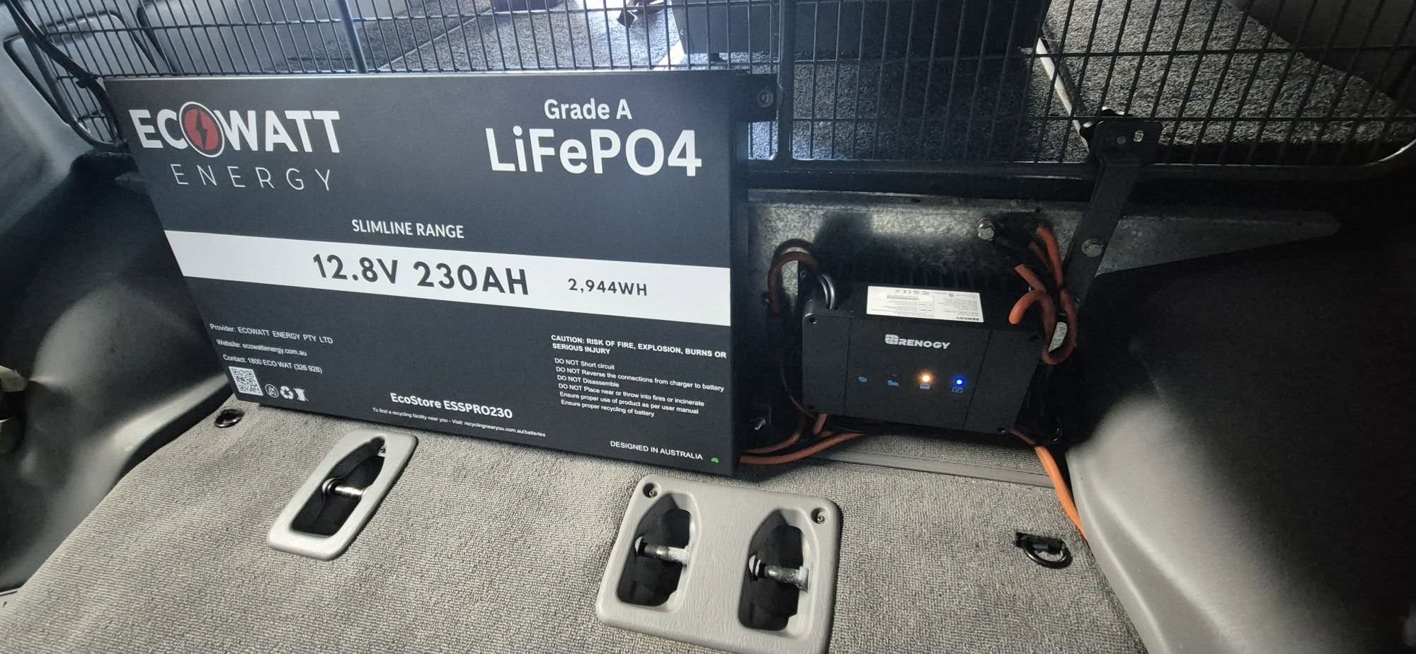 EcoStore Slimline PRO 230Ah 12V LiFePO4 Battery - (EVE Cells & JBD Bluetooth BMS)