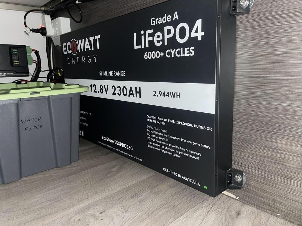 EcoStore Slimline PRO 230Ah 12V LiFePO4 Battery - (EVE Cells & JBD Bluetooth BMS)