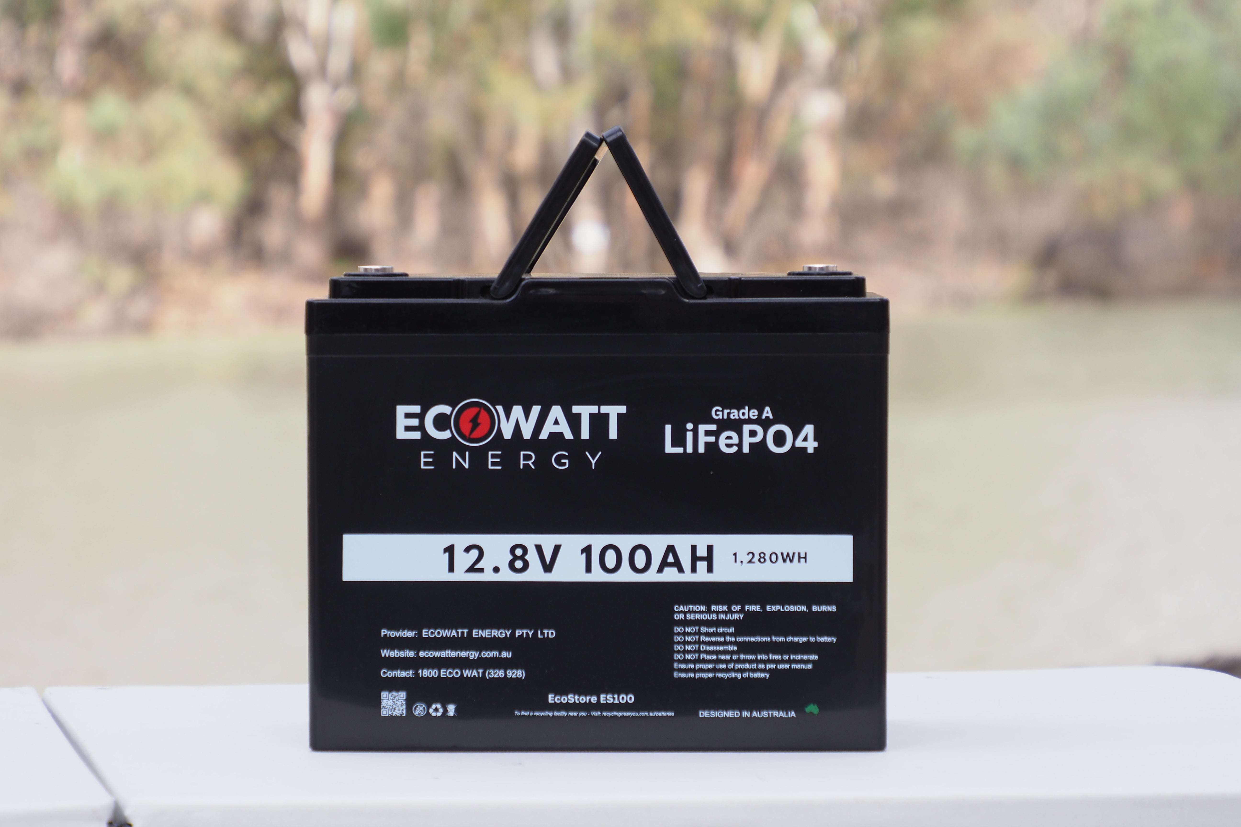 EcoStore 100Ah 12V LiFePO4 Battery - (REPT Cells & JBD Bluetooth BMS)