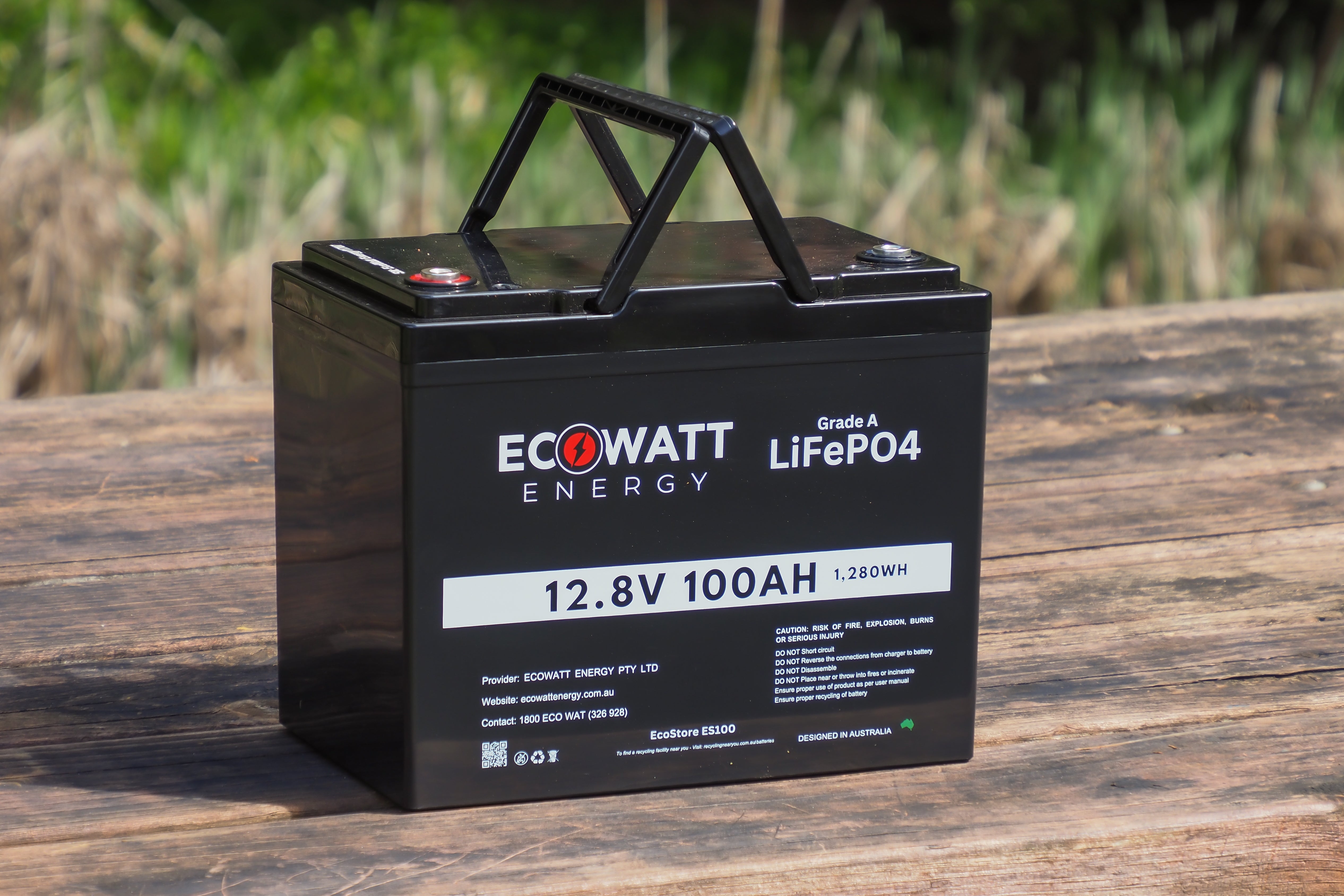 EcoStore 100Ah 12V LiFePO4 Battery - (REPT Cells & JBD Bluetooth BMS)