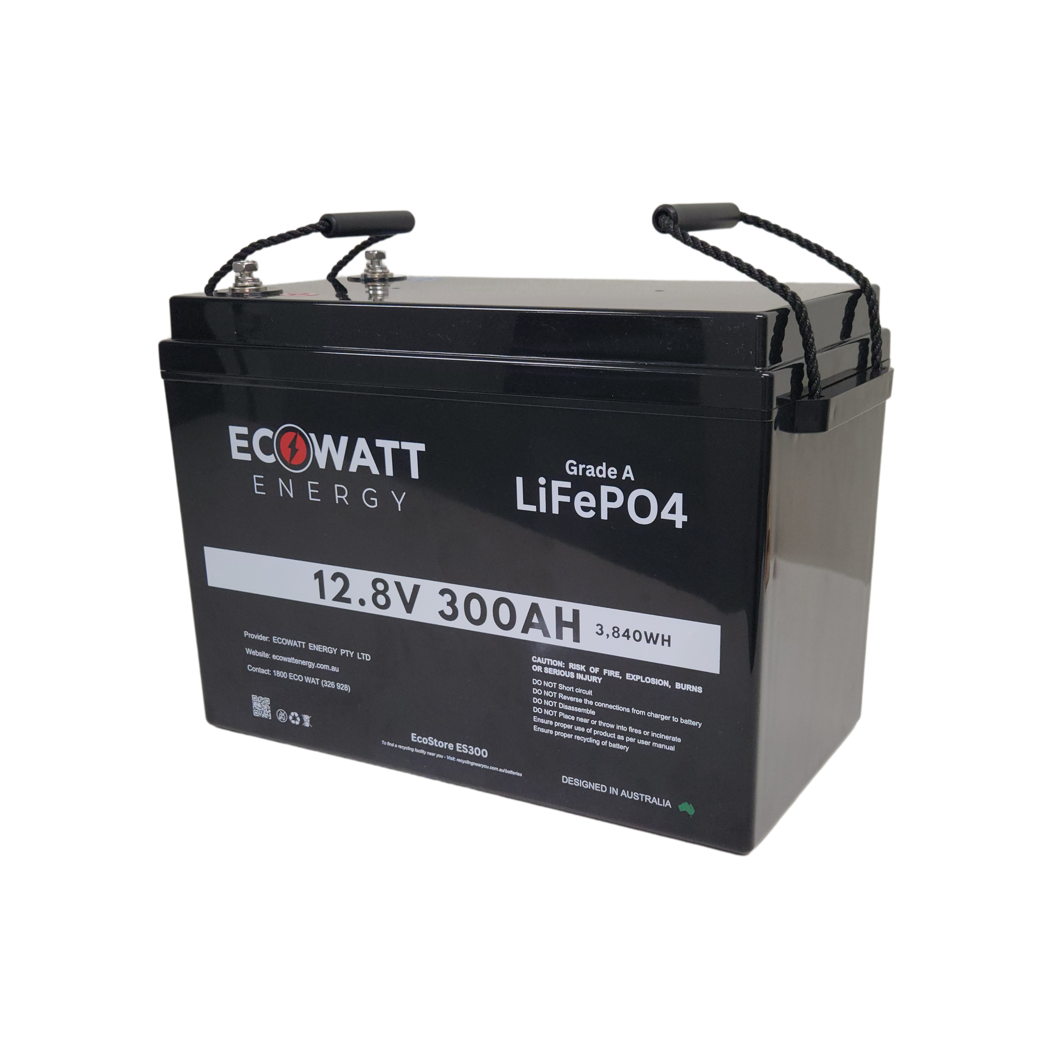 EcoStore 300Ah 12V LiFePO4 Battery - (EVE Cells) & (Bluetooth BMS - JBD) - 300A Max Charge/Discharge