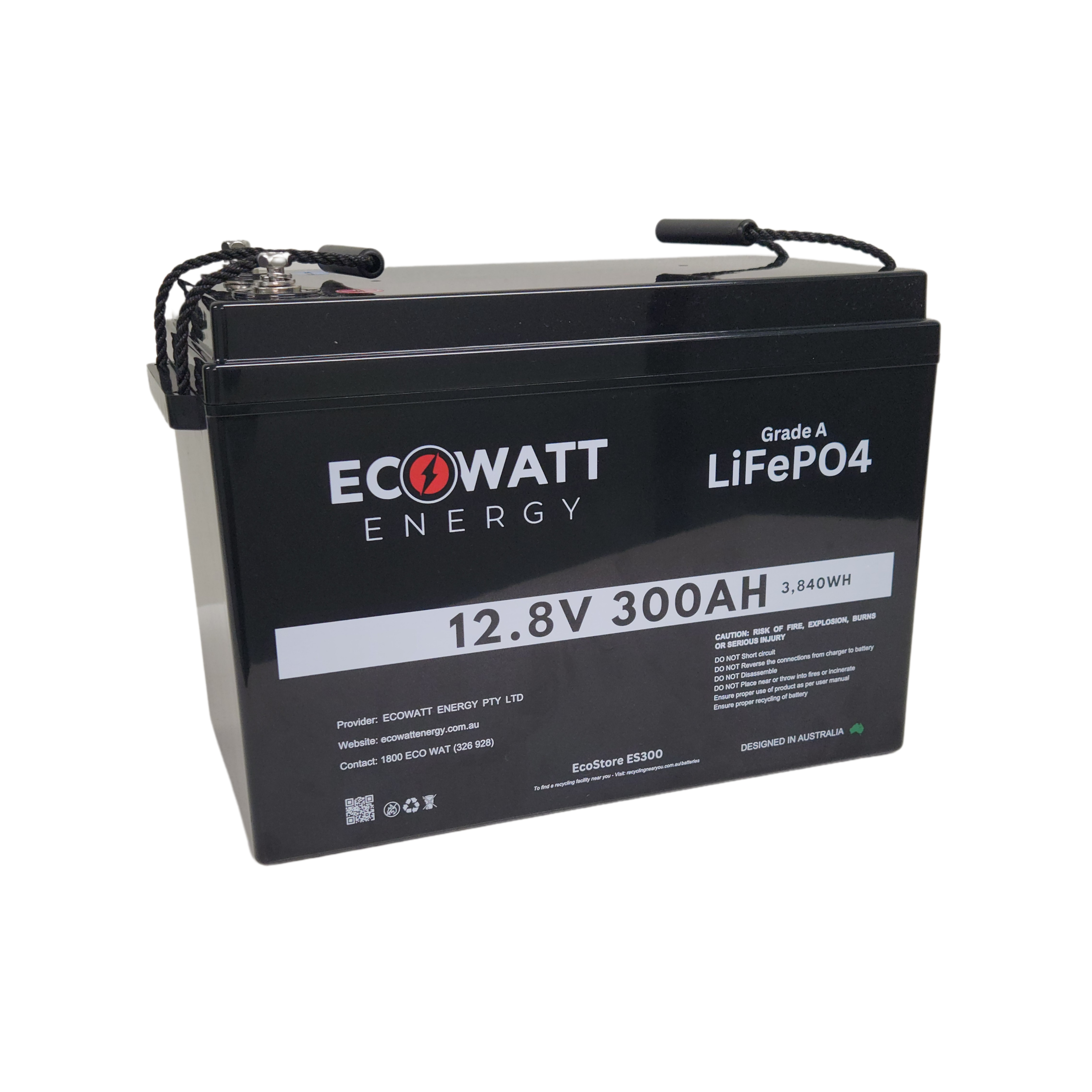 EcoStore 300Ah 12V LiFePO4 Battery - (EVE Cells) & (Bluetooth BMS - JBD) - 300A Max Charge/Discharge