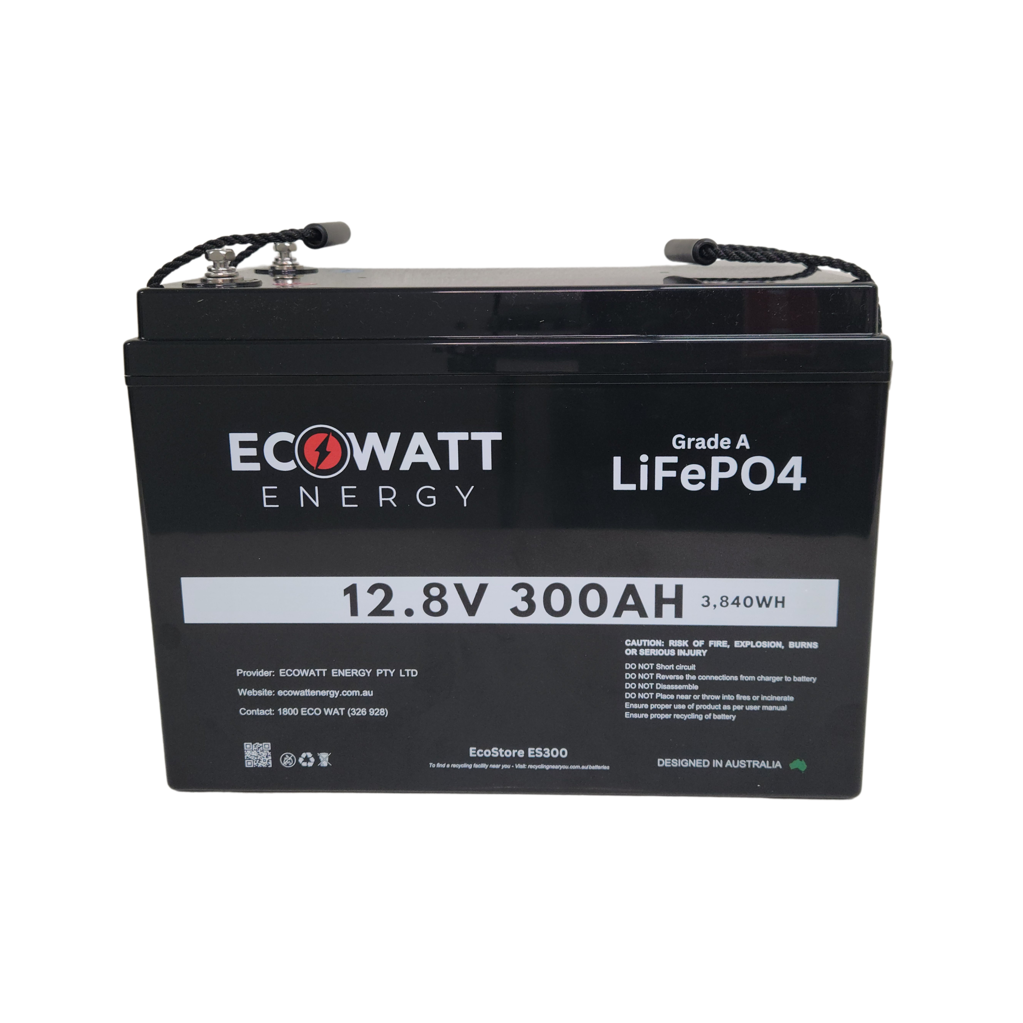 EcoStore 300Ah 12V LiFePO4 Battery - (EVE Cells) & (Bluetooth BMS - JBD) - 300A Max Charge/Discharge