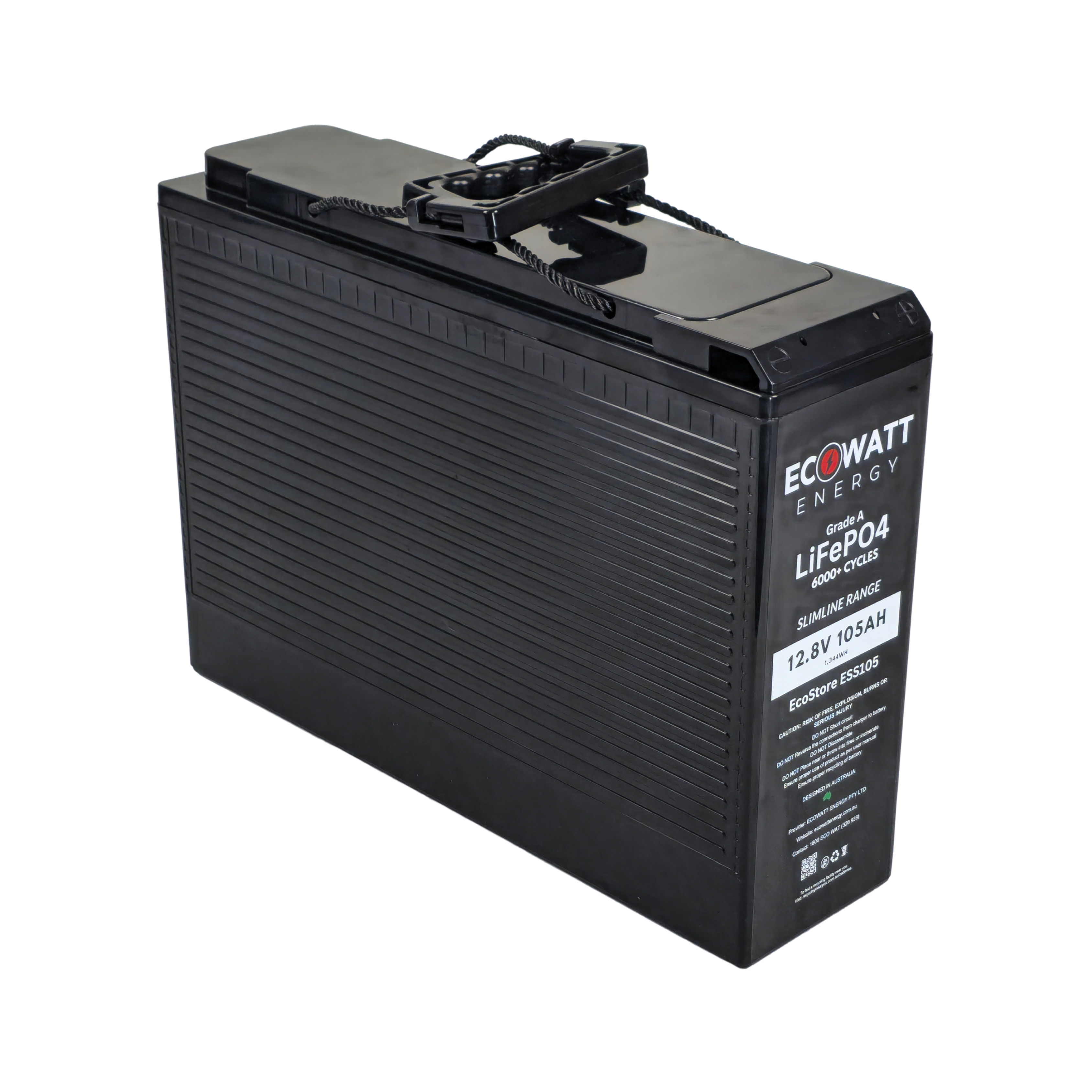 EcoStore Slimline 105Ah 12V LiFePO4 Battery - (EVE Cells) & (Bluetooth BMS - JBD)