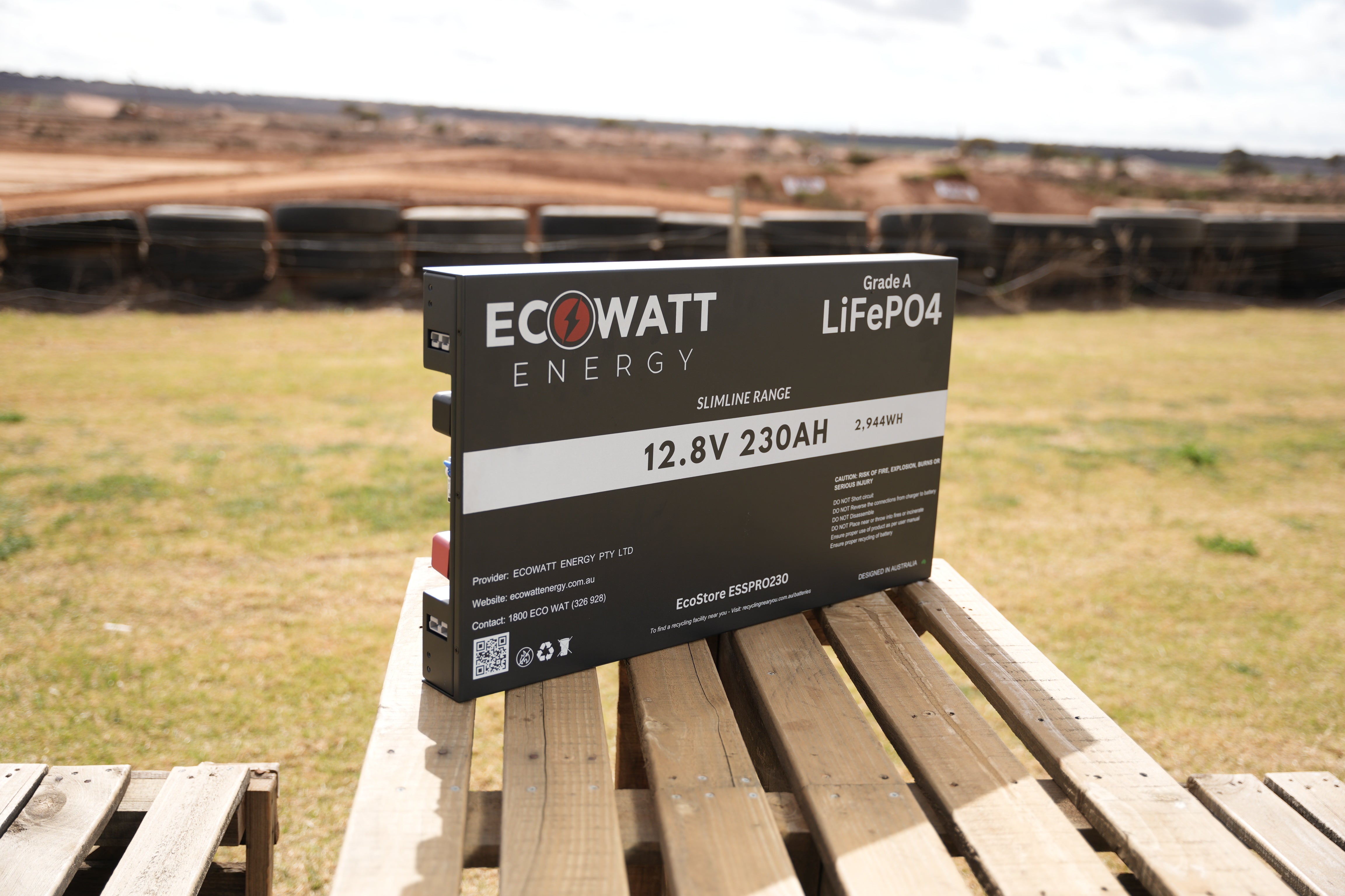 EcoStore Slimline PRO 230Ah 12V LiFePO4 Battery - (EVE Cells & JBD Bluetooth BMS)