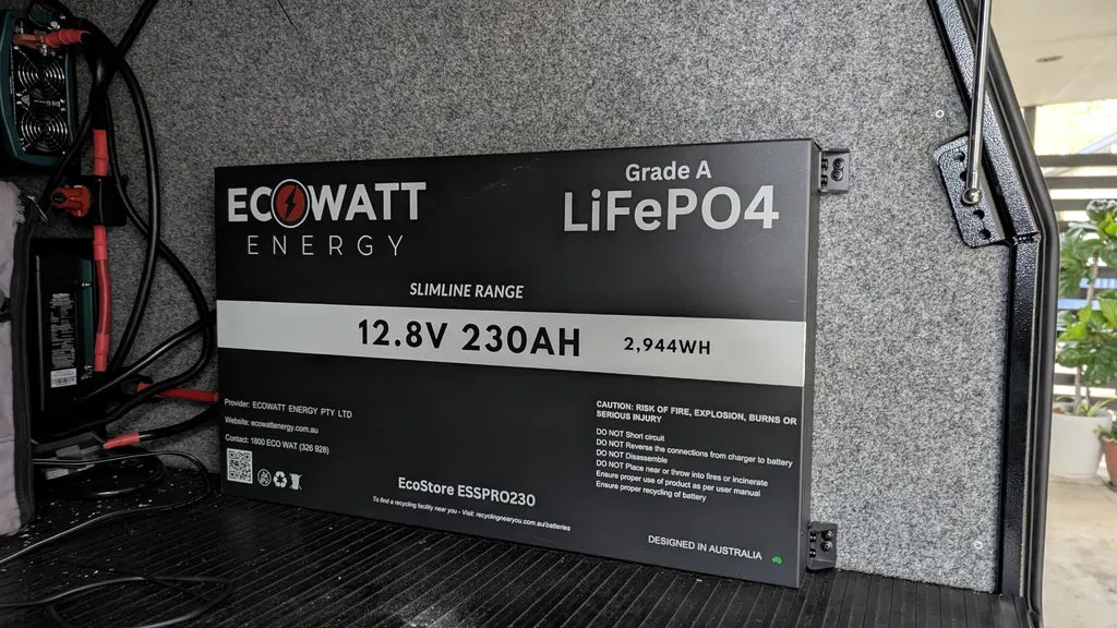 EcoStore Slimline PRO 230Ah 12V LiFePO4 Battery - (EVE Cells & JBD Bluetooth BMS)