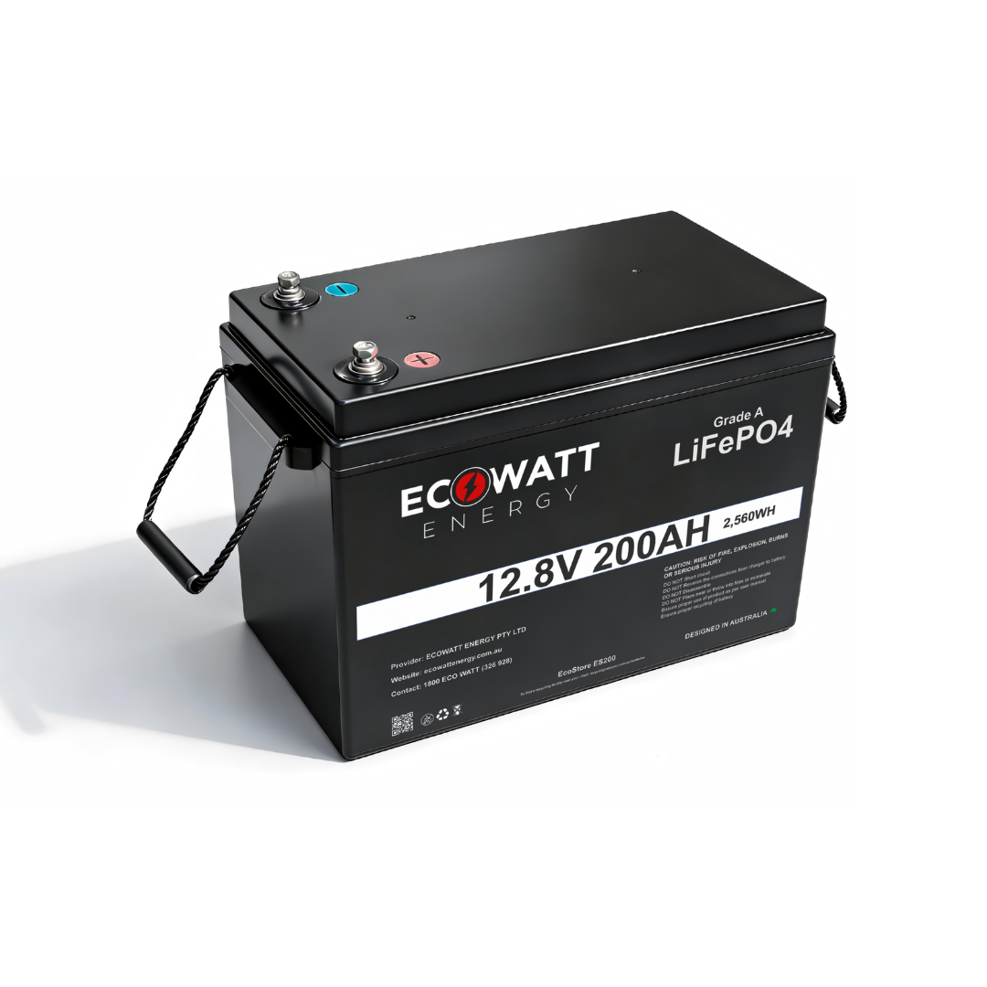 EcoStore 200Ah 12.8V LiFePO4 Battery - (EVE Cells & JBD Bluetooth BMS)