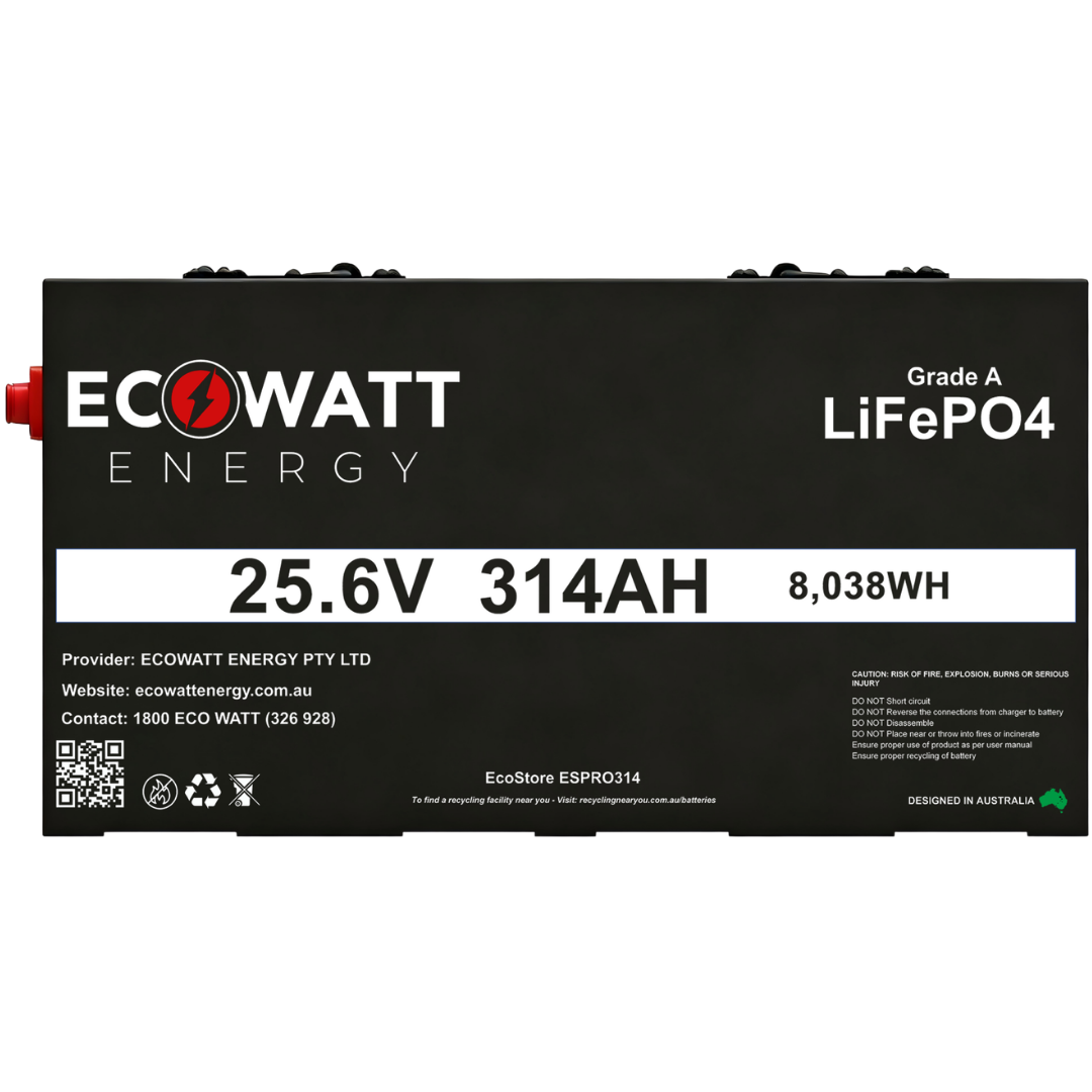 EcoStore PRO 314Ah 24V LiFePO4 Battery - (REPT Cells & JBD Bluetooth BMS)