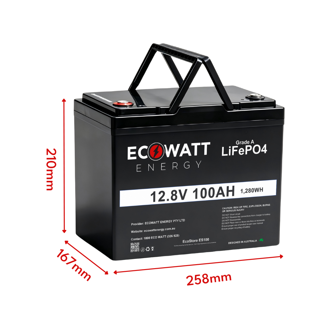 EcoStore 100Ah 12V LiFePO4 Battery - (REPT Cells & JBD Bluetooth BMS) - ETA JUNE