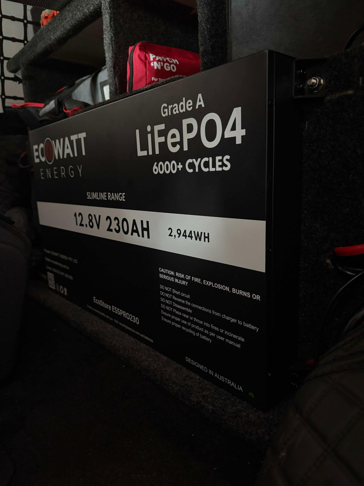 EcoStore Slimline PRO 230Ah 12V LiFePO4 Battery - (EVE Cells & JBD Bluetooth BMS)