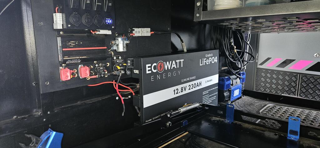 EcoStore Slimline PRO 230Ah 12V LiFePO4 Battery - (EVE Cells & JBD Bluetooth BMS)