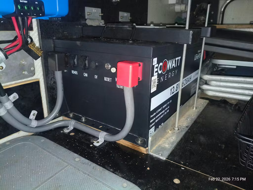 EcoStore PRO 628Ah 12V LiFePO4 Battery - (REPT Cells & JBD Bluetooth BMS) - ETA MAY