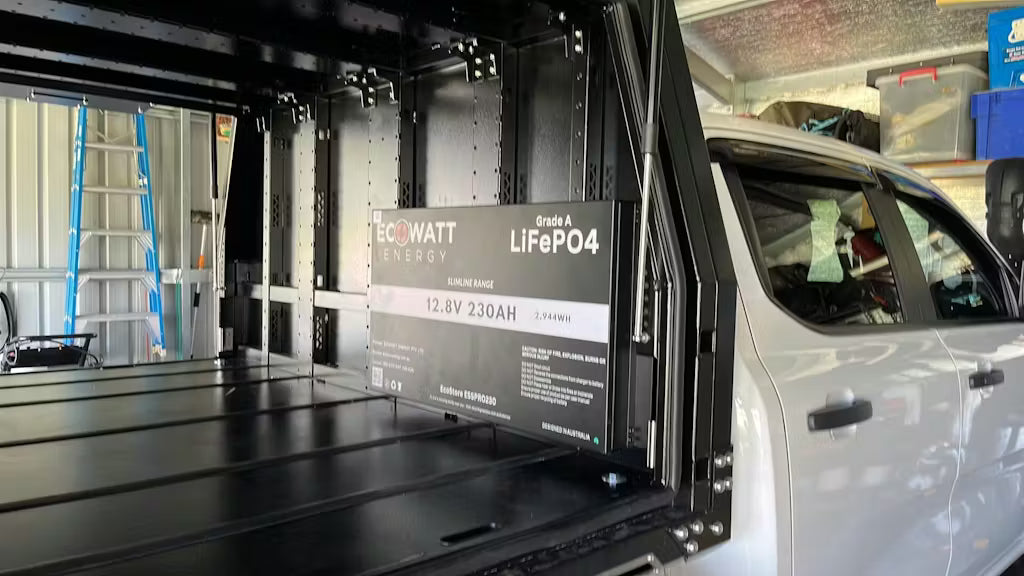 EcoStore Slimline PRO 230Ah 12V LiFePO4 Battery - (EVE Cells & JBD Bluetooth BMS)