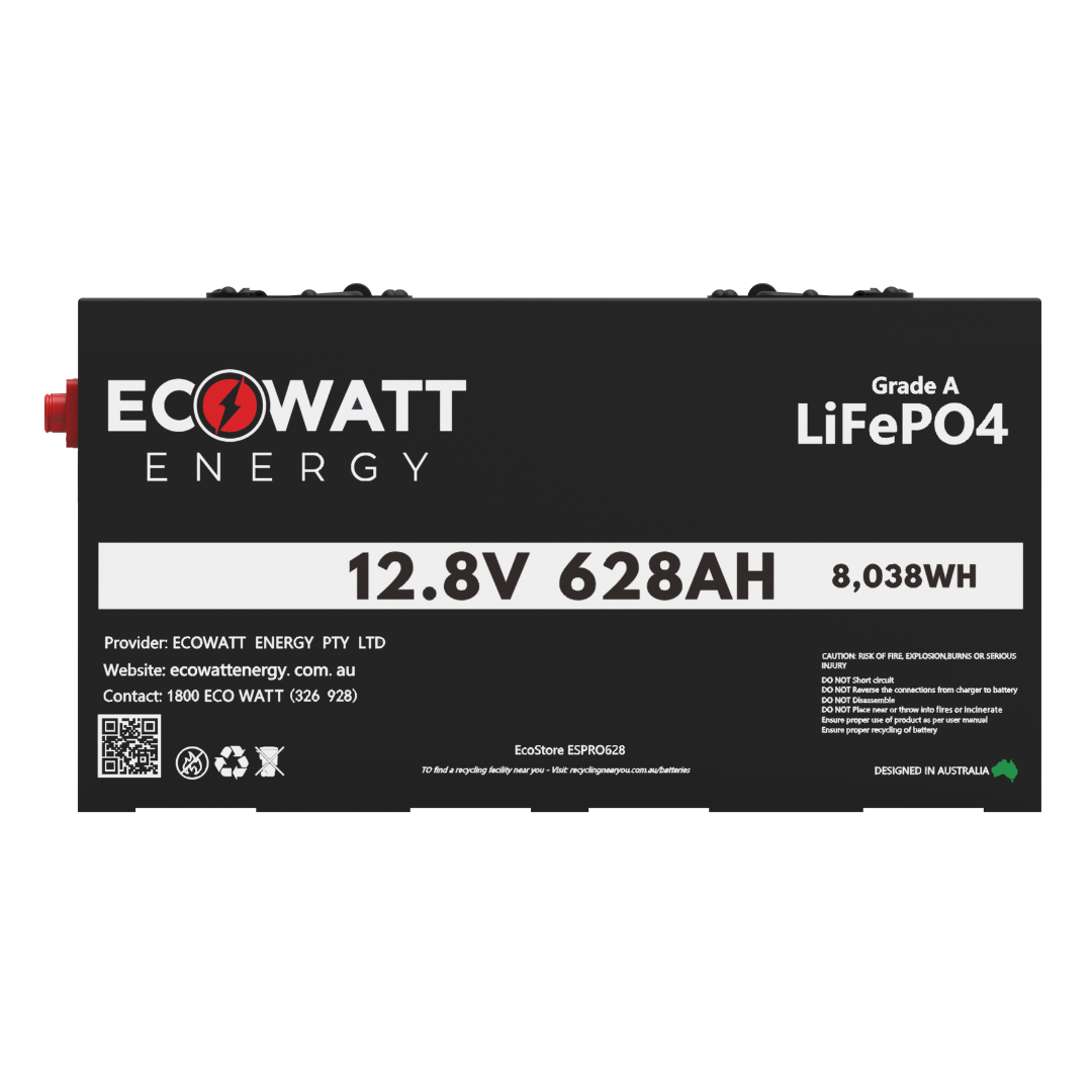 EcoStore PRO 628Ah 12V LiFePO4 Battery - (REPT Cells & JBD Bluetooth BMS) - ETA - EARLY FEB 26