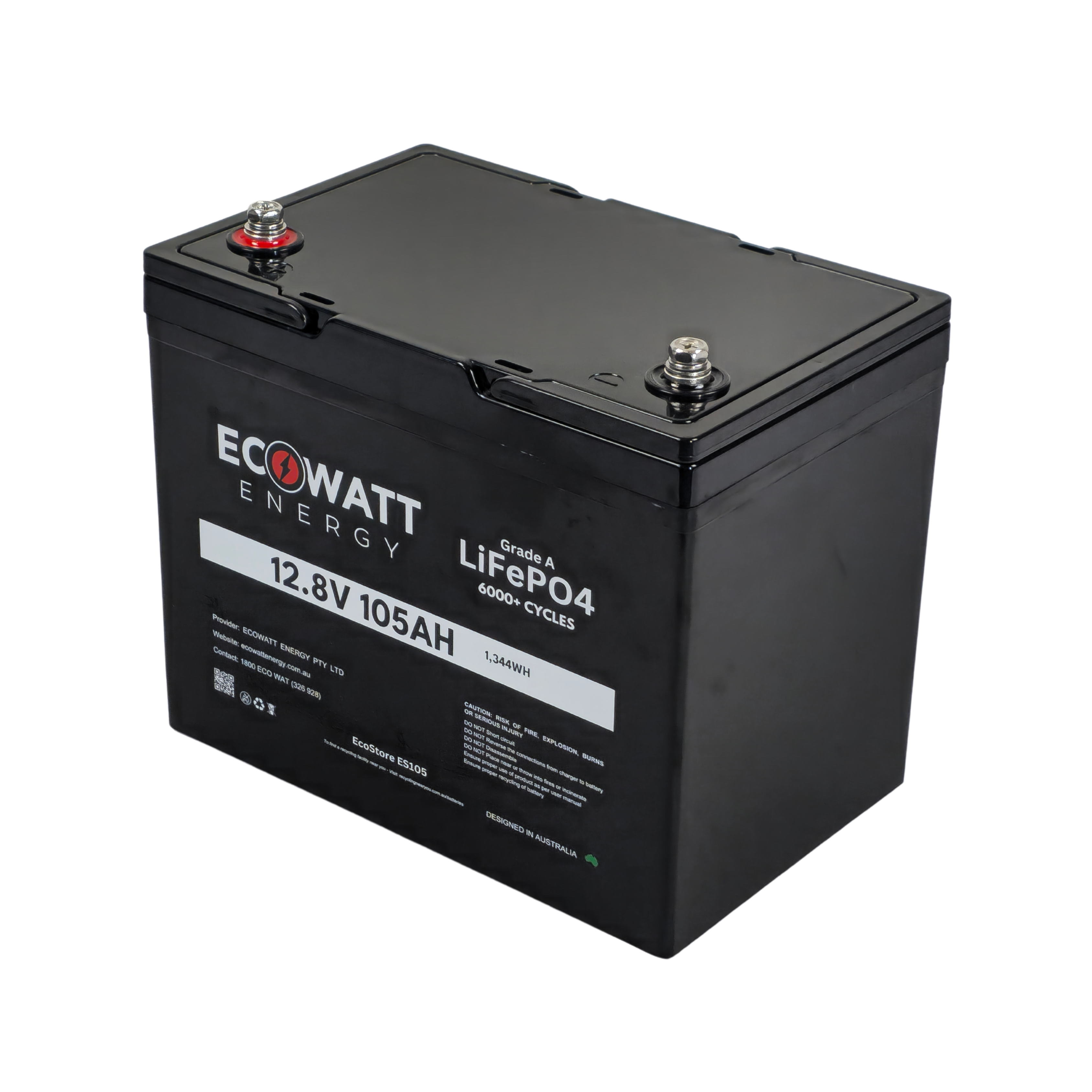 EcoStore 105Ah 12V LiFePO4 Battery - 6000+ Cycles (EVE) (Bluetooth BMS - JBD)