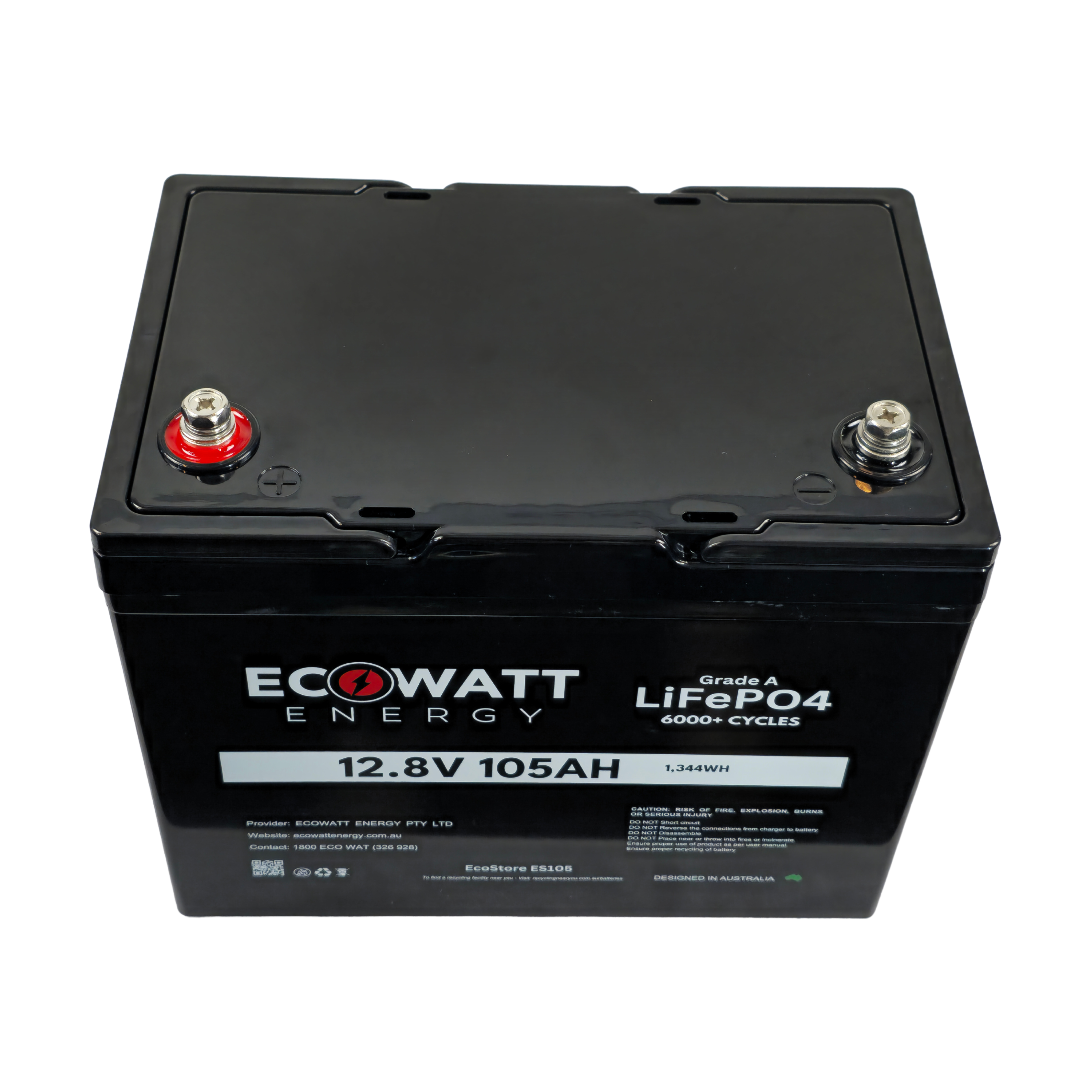 EcoStore 105Ah 12V LiFePO4 Battery - 6000+ Cycles (EVE) (Bluetooth BMS - JBD)