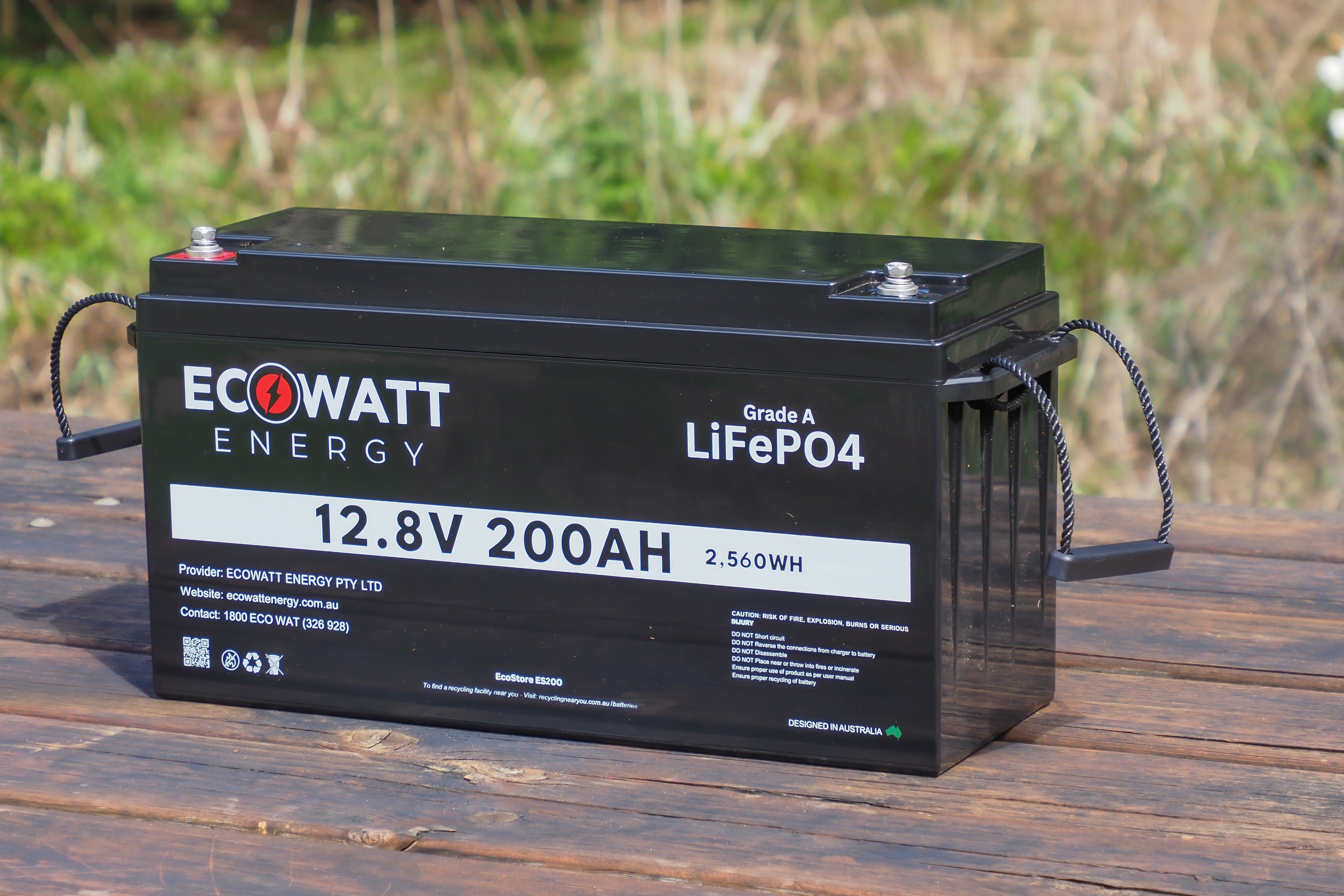 EcoStore 200Ah 12.8V LiFePO4 Battery - (EVE Cells & JBD Bluetooth BMS)