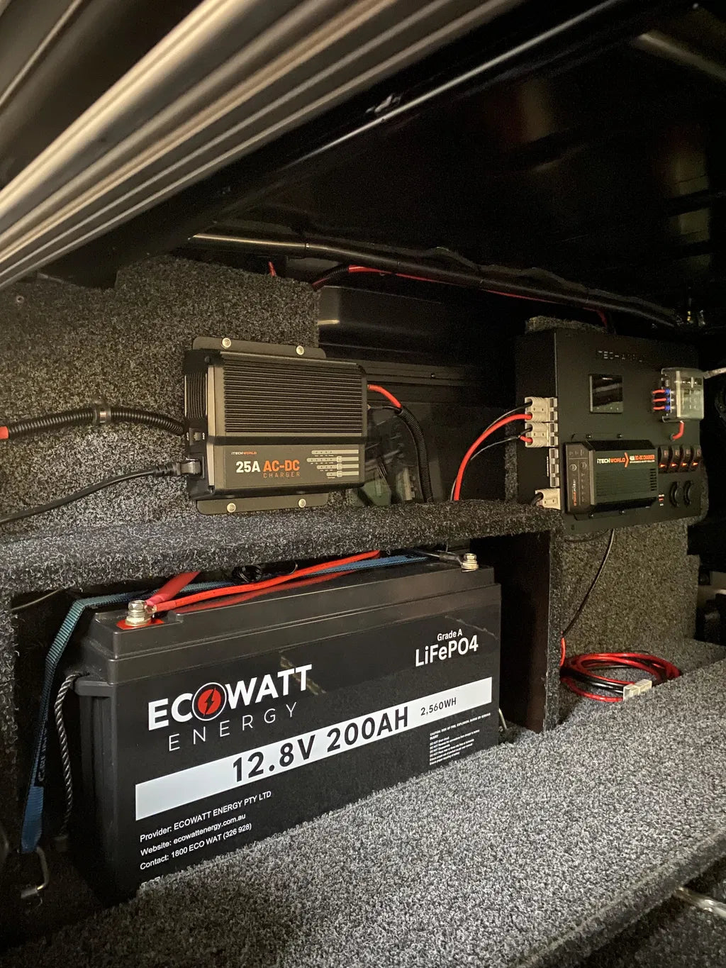 EcoStore 200Ah 12.8V LiFePO4 Battery - (EVE Cells & JBD Bluetooth BMS)