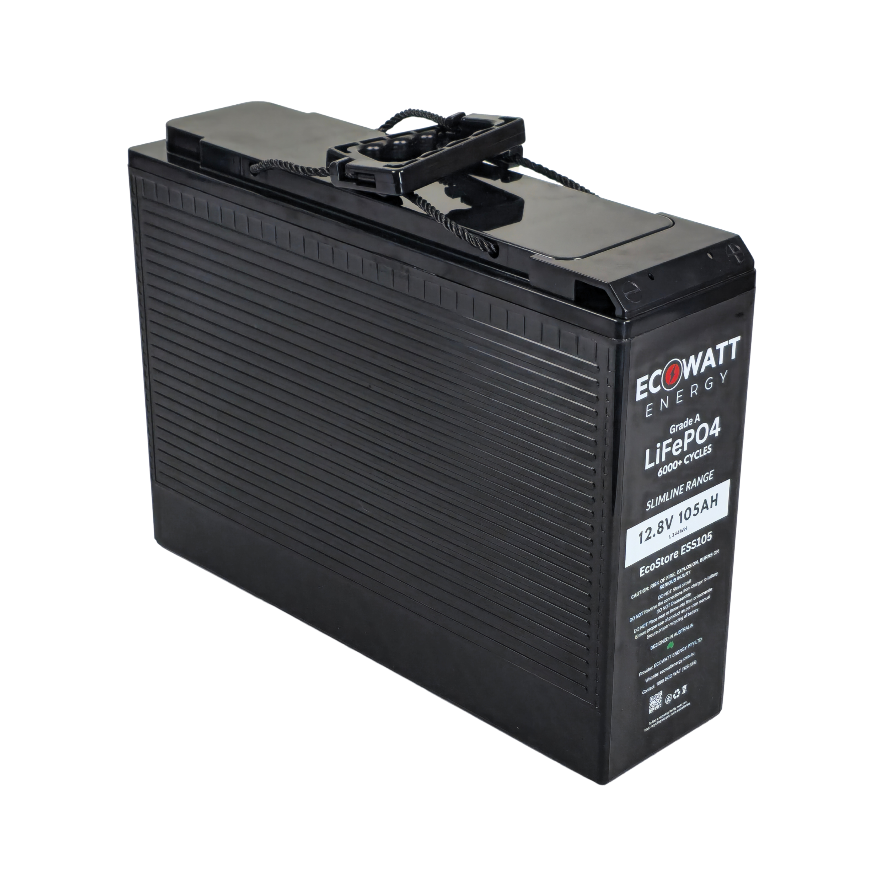 EcoStore Slimline 105Ah 12V LiFePO4 Battery - 6000+ Cycles (EVE) (Bluetooth BMS - JBD)