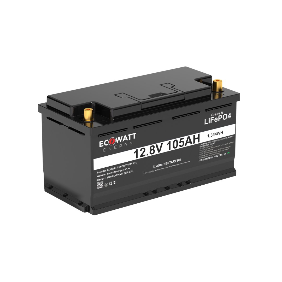 EcoStore Starter 105Ah 12V LiFePO4 Battery - (EVE Cells & JBD BMS) - Enquiries Only