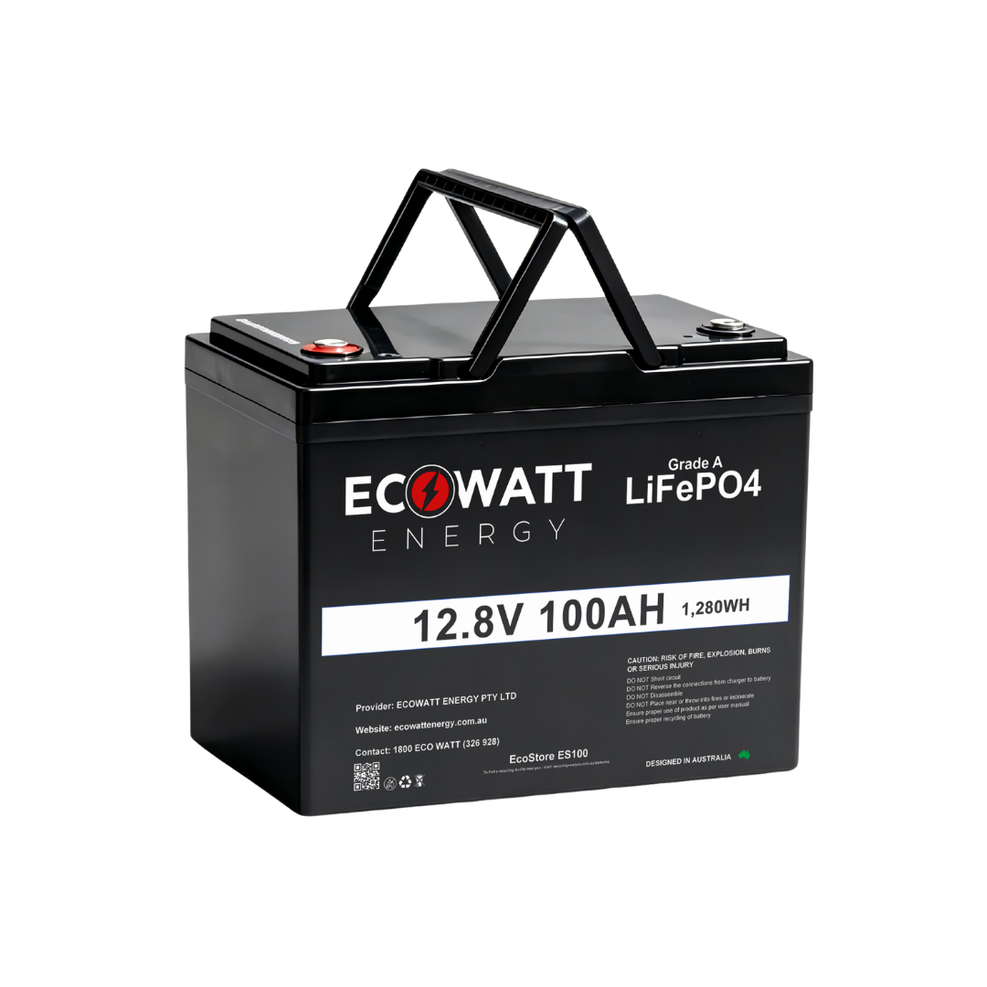 EcoStore 100Ah 12V LiFePO4 Battery - (REPT Cells & JBD Bluetooth BMS) - ETA JUNE