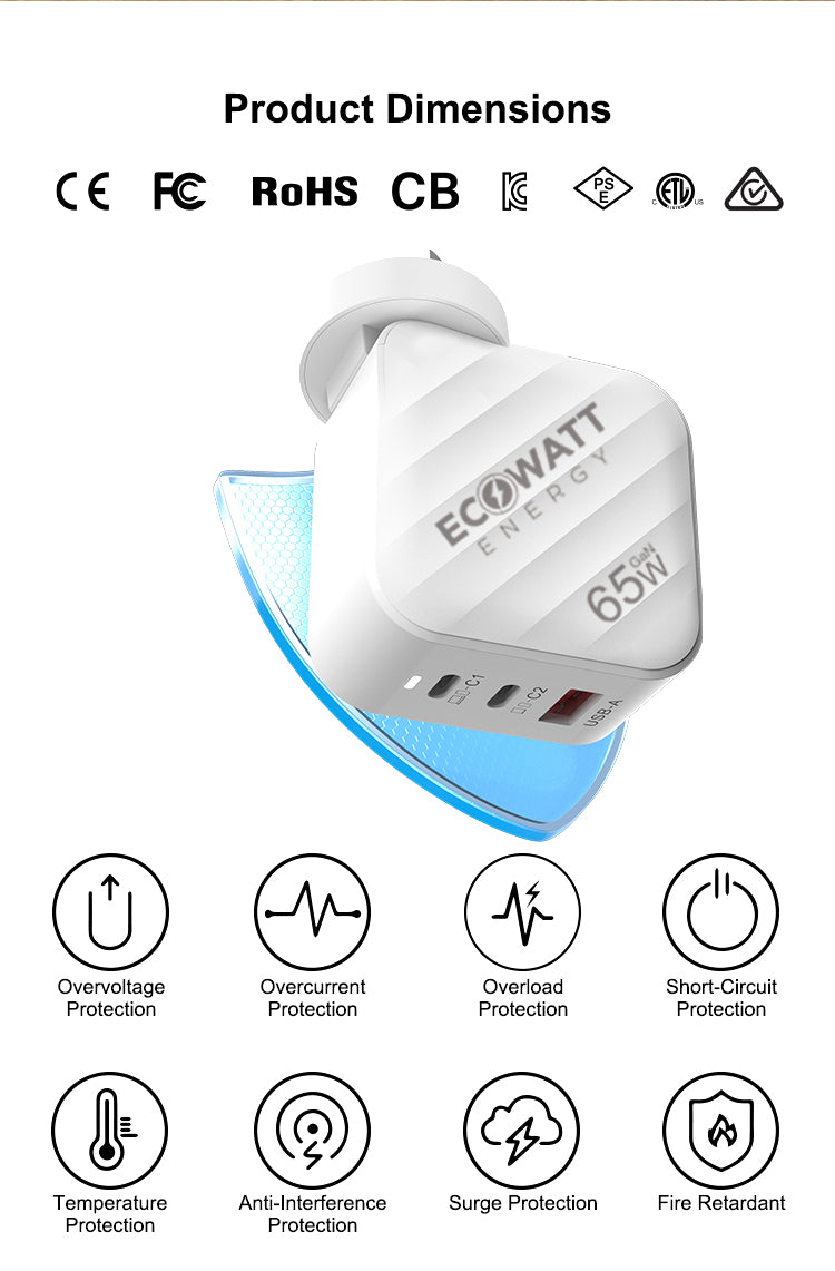 EcoVolt 65W Power Adapter